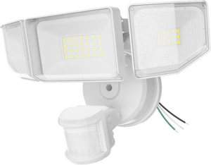 85W LED Motion Sensor Security Light, 8500LM 6500K, IP65 Waterproof 3-Head Dusk-to-Dawn Flood Light for Garage, Yard & Porch (White) 85W LED Motion Sensor Security Light, 8500LM 6500K, IP65 Waterproof 3-Head Dusk-to-Dawn Flood Light for Garage, Yard & Porch (White)
