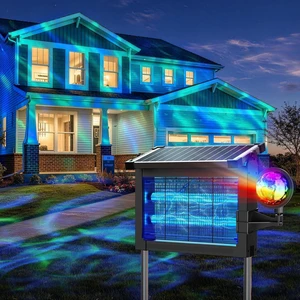 4500V Solar Bug Zapper with Projector Lights & Smart Sensor, Waterproof Mosquito & Fly Trap for Patio, Backyard, Kitchen, RV & Camping 4500V Solar Bug Zapper with Projector Lights & Smart Sensor, Waterproof Mosquito & Fly Trap for Patio, Backyard, Kitchen, RV & Camping