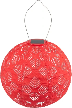 Soji Stella 12" Outdoor Solar Lantern - Brights Geo Palm - Chili Soji Stella 12" Outdoor Solar Lantern - Brights Geo Palm - Chili