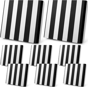 Stretch Outdoor Couch Cushion Covers, Black & White, 8 Pack Patio Stretch Outdoor Couch Cushion Covers, Black & White, 8 Pack Patio