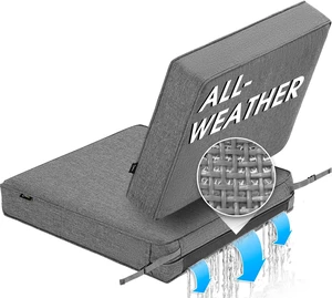 All-Weather DryFast Foam Patio Cushion, 24"x24"x4" FadeShield Water-Resistant Deep Seat with DryMesh Drainage, Heather Charcoal All-Weather DryFast Foam Patio Cushion, 24"x24"x4" FadeShield Water-Resistant Deep Seat with DryMesh Drainage, Heather Charcoal