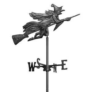 Black Flying Witch Garden Weathervane Black Flying Witch Garden Weathervane