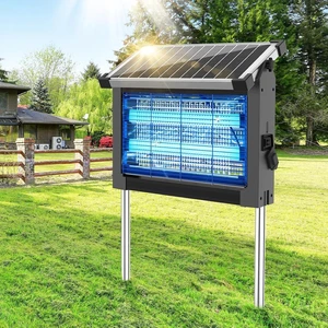 Outdoor Solar Bug Zapper 4500V Cordless Solar-Powered Mosquito Zapper Outdoor Solar Bug Zapper 4500V Cordless Solar-Powered Mosquito Zapper