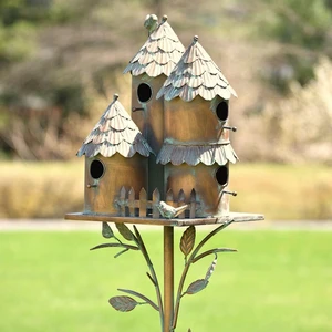 Large Copper Multi-Birdhouse Stakes, Room for 4 Bird Families Each, ASIN: B09QHC67VL (Cylinders with Fence) Large Copper Multi-Birdhouse Stakes, Room for 4 Bird Families Each, ASIN: B09QHC67VL (Cylinders with Fence)