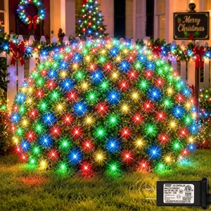 360 LED Colorful Christmas Net Lights, 21ft x 5ft Connectable Mesh String Lights, 8 Modes, Waterproof Outdoor Christmas Light for Tree, Bushes, Garden Party Multicolour 360 LED Colorful Christmas Net Lights, 21ft x 5ft Connectable Mesh String Lights, 8 Modes, Waterproof Outdoor Christmas Light for Tree, Bushes, Garden Party Multicolour