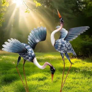 2 Pack Blue Heron Outdoor Garden Statues Yard Crane Decoration 2 Pack Blue Heron Outdoor Garden Statues Yard Crane Decoration
