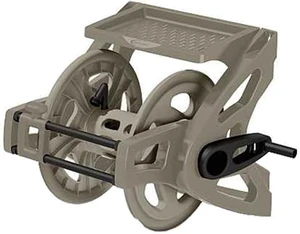 Slide Trak Wall-Mount Garden Hose Reel with Storage Tray, Dark Taupe Holds 175 Ft of 5/8" Vinyl Hoses for Lawn & Yard Slide Trak Wall-Mount Garden Hose Reel with Storage Tray, Dark Taupe Holds 175 Ft of 5/8" Vinyl Hoses for Lawn & Yard