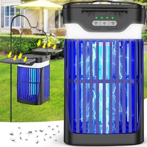 4200V Solar Bug Zapper Indoor & Outdoor Dual Folding Solar Panel, Auto Sensor, USB Rechargeable Cordless Mosquito Killer for Patio, Backyard, Garden, Camping 4200V Solar Bug Zapper Indoor & Outdoor Dual Folding Solar Panel, Auto Sensor, USB Rechargeable Cordless Mosquito Killer for Patio, Backyard, Garden, Camping