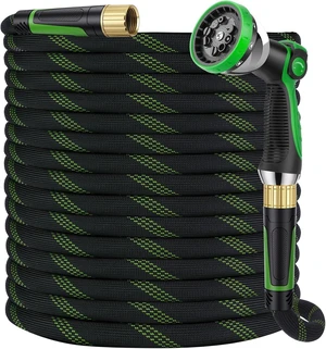 100 ft Non-Expanding Garden Hose with 360° Anti-Kink Swivel Fittings 100 ft Non-Expanding Garden Hose with 360° Anti-Kink Swivel Fittings