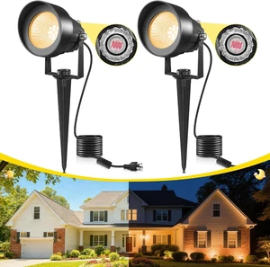 2 Pack Dusk to Dawn Warm White Landscape Spotlights 2 Pack Dusk to Dawn Warm White Landscape Spotlights
