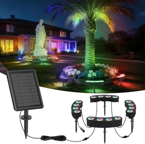 Upgraded RGBW Solar Tree Lights Outdoor Color Changing Spotlight Upgraded RGBW Solar Tree Lights Outdoor Color Changing Spotlight