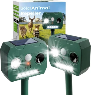 Solar Cat Repellent Outdoor Motion Activated Humane Deer, Dog, Racoon & Squirrel Deterrent, Waterproof for Garden Yard Farm (Lime Green) Solar Cat Repellent Outdoor Motion Activated Humane Deer, Dog, Racoon & Squirrel Deterrent, Waterproof for Garden Yard Farm (Lime Green)