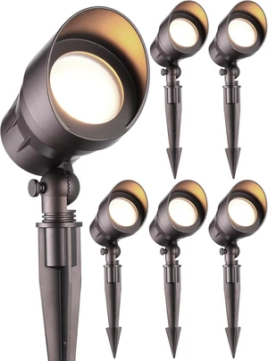 6-Pack 5W 12-24V Low Voltage LED Spotlights, 3000K Oil Rubbed Bronze 6-Pack 5W 12-24V Low Voltage LED Spotlights, 3000K Oil Rubbed Bronze