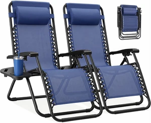 Set of 2 Zero Gravity Folding Lounge Recliner Chairs Set of 2 Zero Gravity Folding Lounge Recliner Chairs