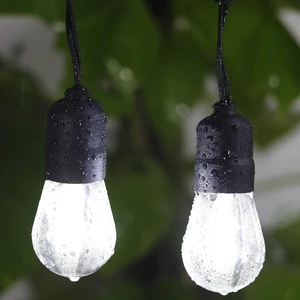 60ft Cool White LED Outdoor String Lights Waterproof Festoon with 20 Hanging Sockets & Shatterproof Bulbs for Backyard, Garden, Patio, Pergola, Gazebo, Bistro, Party 60ft Cool White LED Outdoor String Lights Waterproof Festoon with 20 Hanging Sockets & Shatterproof Bulbs for Backyard, Garden, Patio, Pergola, Gazebo, Bistro, Party