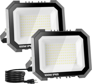 2 Pack 100W LED Flood Lights Outdoor 10000LM Outside Work Light 2 Pack 100W LED Flood Lights Outdoor 10000LM Outside Work Light