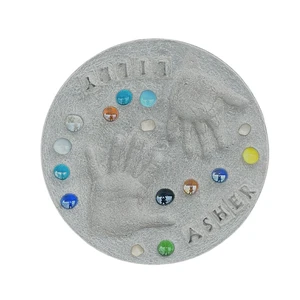 Large DIY Stepping Stone Kit Handprint & Footprint, 12 Inch + Stamp Set, Mother's Day Gift Large DIY Stepping Stone Kit Handprint & Footprint, 12 Inch + Stamp Set, Mother's Day Gift