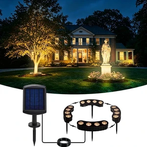 Warm White Ring Solar Tree Lights Outdoor Landscape Uplights Warm White Ring Solar Tree Lights Outdoor Landscape Uplights