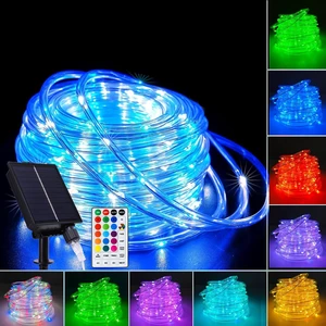 66FT Solar Rope Lights Outdoor 200 LEDs, 19 Colors with Remote 66FT Solar Rope Lights Outdoor 200 LEDs, 19 Colors with Remote