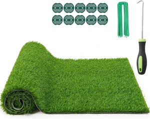 3.2x6.5FT Artificial Grass Turf with Drainage Holes, Indoor Outdoor 3.2x6.5FT Artificial Grass Turf with Drainage Holes, Indoor Outdoor