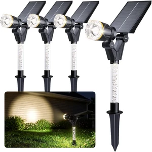 4 Pack Cool White Waterproof Solar Spot Lights Outdoor 4 Pack Cool White Waterproof Solar Spot Lights Outdoor