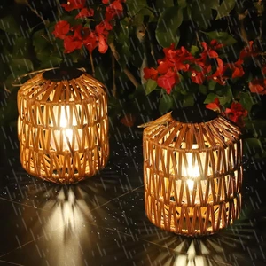2 Pack Waterproof Rattan Solar Lanterns Outdoor Hanging Decorative Garden Lights for Porch, Patio, Pathway, Gift for Mom Grandma 2 Pack Waterproof Rattan Solar Lanterns Outdoor Hanging Decorative Garden Lights for Porch, Patio, Pathway, Gift for Mom Grandma