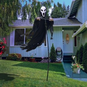 7.5Ft Rotatable Flying Ghost Halloween Outdoor Decor Scarecrow Home Decoration for Garden, Porch, Yard 7.5Ft Rotatable Flying Ghost Halloween Outdoor Decor Scarecrow Home Decoration for Garden, Porch, Yard