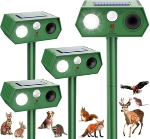 2026 Upgraded Solar Ultrasonic Animal Repeller Outdoor Waterproof Motion Activated with Flash Light for Deer, Cat, Squirrel, Raccoon, Rabbit, Dog, Garden Yard, 4 Pack 2026 Upgraded Solar Ultrasonic Animal Repeller Outdoor Waterproof Motion Activated with Flash Light for Deer, Cat, Squirrel, Raccoon, Rabbit, Dog, Garden Yard, 4 Pack