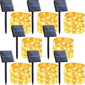 264FT 800 LED Waterproof Solar Fairy String Lights Outdoor, 8 Pack with 8 Modes, Warm White for Tree, Garden, Wedding Party Decor 264FT 800 LED Waterproof Solar Fairy String Lights Outdoor, 8 Pack with 8 Modes, Warm White for Tree, Garden, Wedding Party Decor