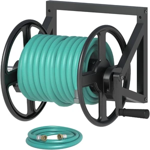 Black Wall Mounted Garden Hose Reel, Outdoor Water Hose Holder Black Wall Mounted Garden Hose Reel, Outdoor Water Hose Holder
