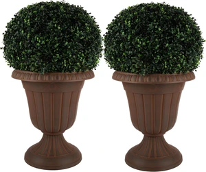 2-Pack 16x18-Inch Brown Flower Pots, Outdoor Planter 2-Pack 16x18-Inch Brown Flower Pots, Outdoor Planter