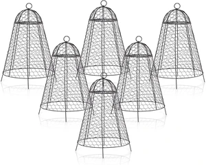 Garden Cloches Chicken Wire Cages to Protect Plants from Animals, Outdoor Garden Cloches Chicken Wire Cages to Protect Plants from Animals, Outdoor