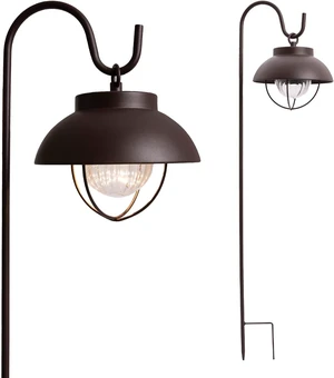 2PK Bronze Farmhouse Solar Metal Garden Hanging Lantern 2PK Bronze Farmhouse Solar Metal Garden Hanging Lantern