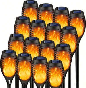 16 Pack Solar Torch Lights Flickering Flame Outdoor Waterproof Solar Lights 16 Pack Solar Torch Lights Flickering Flame Outdoor Waterproof Solar Lights