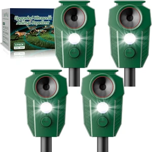 Solar Ultrasonic Deer Repellent with Motion Sensor & Strobe Light Waterproof Outdoor Animal Deterrent for Yard, Garden & Farm, Repels Cats, Coyotes & Squirrels Solar Ultrasonic Deer Repellent with Motion Sensor & Strobe Light Waterproof Outdoor Animal Deterrent for Yard, Garden & Farm, Repels Cats, Coyotes & Squirrels