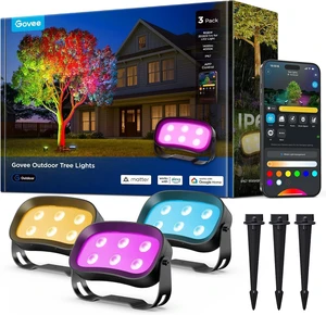 RGBWIC LED Outdoor Tree Lights 3 Pack Landscape Lighting RGBWIC LED Outdoor Tree Lights 3 Pack Landscape Lighting