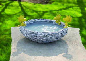 12-Inch Peanuts Woodstocks Nest Bird Bath or Feeder 4 Piece Decorative Outdoor Bowl Set for Birds, Yard, Garden, Patio & Porch Décor 12-Inch Peanuts Woodstocks Nest Bird Bath or Feeder 4 Piece Decorative Outdoor Bowl Set for Birds, Yard, Garden, Patio & Porch Décor