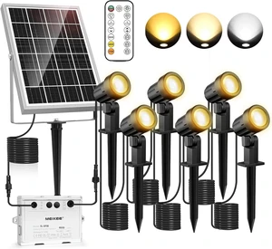6-in-1 Solar Landscape Spotlights 6W/6V Outdoor Solar Lights 6-in-1 Solar Landscape Spotlights 6W/6V Outdoor Solar Lights