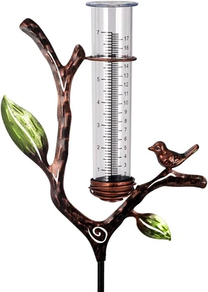 Metal Outdoor Rain Gauge with Stake Metal Outdoor Rain Gauge with Stake