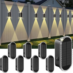 8 Pack Solar Fence Lights 3000/4000/6000K 3 Modes, IP65 Waterproof Up & Down Solar Wall Lights for Backyard, Garden, Patio & Garage Wall Decor 8 Pack Solar Fence Lights 3000/4000/6000K 3 Modes, IP65 Waterproof Up & Down Solar Wall Lights for Backyard, Garden, Patio & Garage Wall Decor