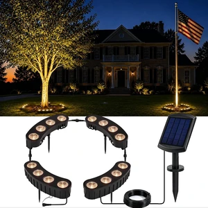Warm White COB LED Solar Tree Lights Outdoor Ring Uplights for Trees Warm White COB LED Solar Tree Lights Outdoor Ring Uplights for Trees