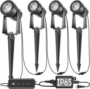 4 Pack Outdoor Landscape Lighting with Dusk to Dawn Sensor Controller 4 Pack Outdoor Landscape Lighting with Dusk to Dawn Sensor Controller