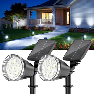 1000LM Cool White Solar Spot Lights 2-in-1 Adjustable Waterproof Landscape Spotlights for Garden, Yard, Pathway, Tree & Flag 1000LM Cool White Solar Spot Lights 2-in-1 Adjustable Waterproof Landscape Spotlights for Garden, Yard, Pathway, Tree & Flag