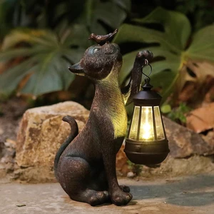 Solar Outdoor Cat Statues Garden Decor Solar Outdoor Cat Statues Garden Decor