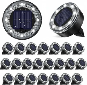 24 Pack 2.2-Inch Mini Solar Ground Lights Outdoor Disk Lights 24 Pack 2.2-Inch Mini Solar Ground Lights Outdoor Disk Lights