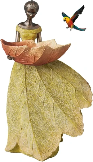12 Inch Fall Fairy Garden Statue Outdoor Bird Feeder Decor 12 Inch Fall Fairy Garden Statue Outdoor Bird Feeder Decor