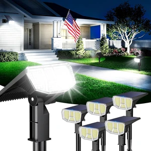 6 Pack 104 LED Solar Spot Lights IP65 Waterproof Auto On/Off Outdoor Lights for Yard, Garden, Patio, Wall, Tree & Flag, Cool White 6 Pack 104 LED Solar Spot Lights IP65 Waterproof Auto On/Off Outdoor Lights for Yard, Garden, Patio, Wall, Tree & Flag, Cool White