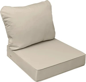 24 x 24 x 5 + 19 In Outdoor Chair Cushions, Set of 1 24 x 24 x 5 + 19 In Outdoor Chair Cushions, Set of 1