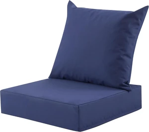 24x24 Inch Outdoor Deep Seat Cushion, Navy Blue, Set of 1 24x24 Inch Outdoor Deep Seat Cushion, Navy Blue, Set of 1