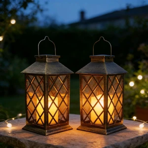 2 Pack Waterproof Solar Hanging Lanterns LED Flickering Flameless Candle Mission Lights for Table & Outdoor, Mother's Day Gift for Mom & Wife (2pack) 2 Pack Waterproof Solar Hanging Lanterns LED Flickering Flameless Candle Mission Lights for Table & Outdoor, Mother's Day Gift for Mom & Wife (2pack)
